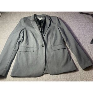 HM‎ FITTED BLAZER DARK GRAY SOLID COLOR SIZE 8